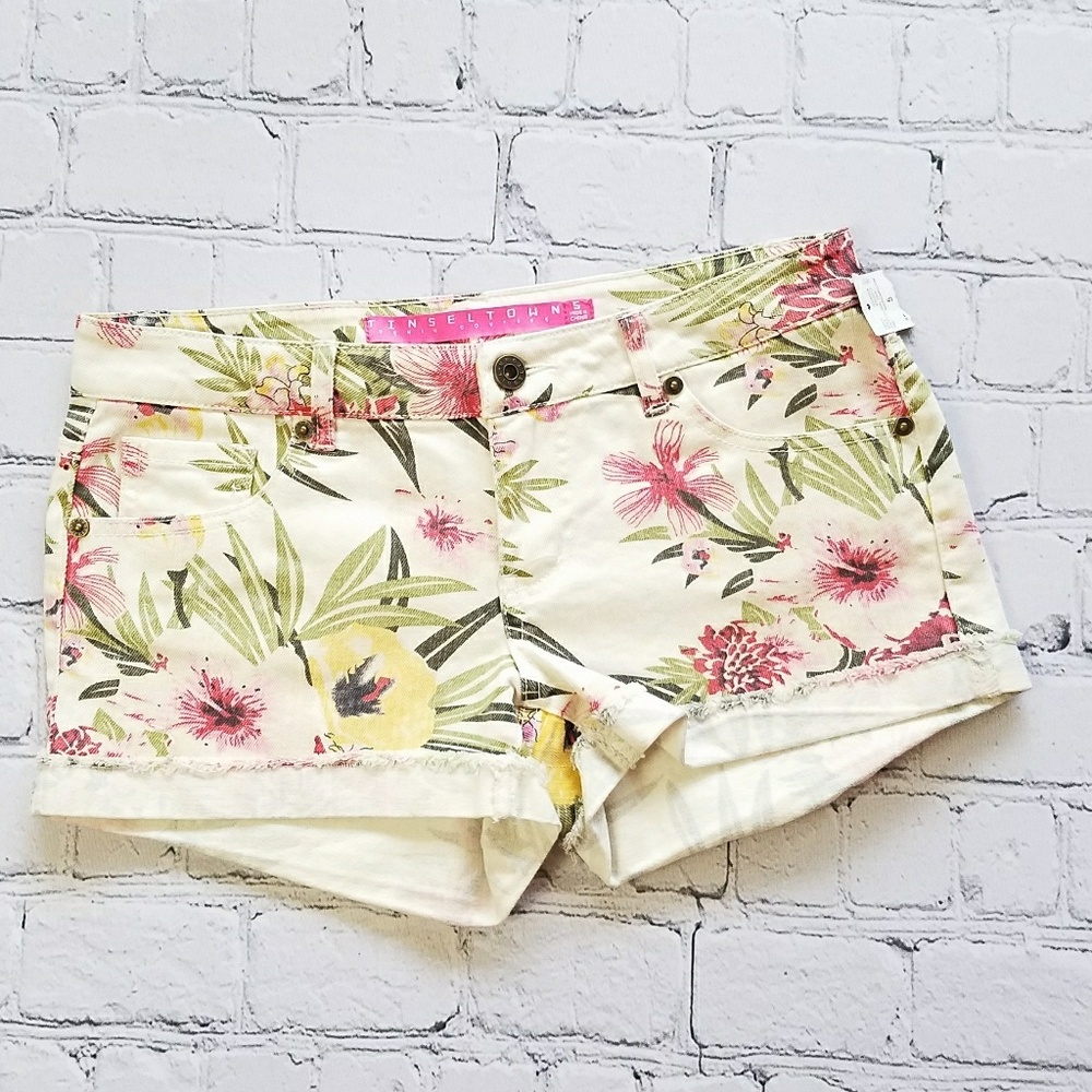 NWT Tinseltown Asian Spring Floral Shorts Sz 5